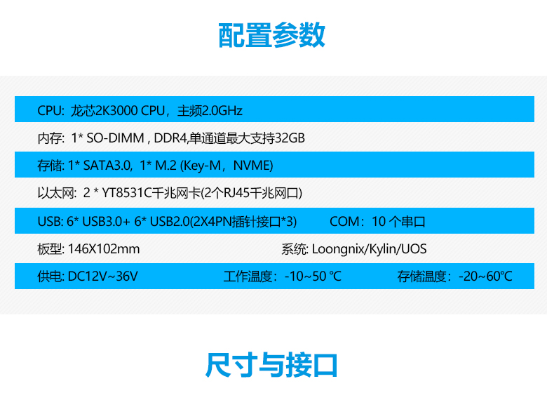 龙芯2K3000工控主板GM-S301K(图2)